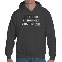 "Deep Kind Bright" unisex, organic cotton hoodie