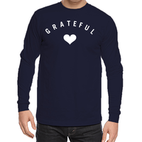 "Grateful Heart" unisex organic cotton long sleeve t-shirt